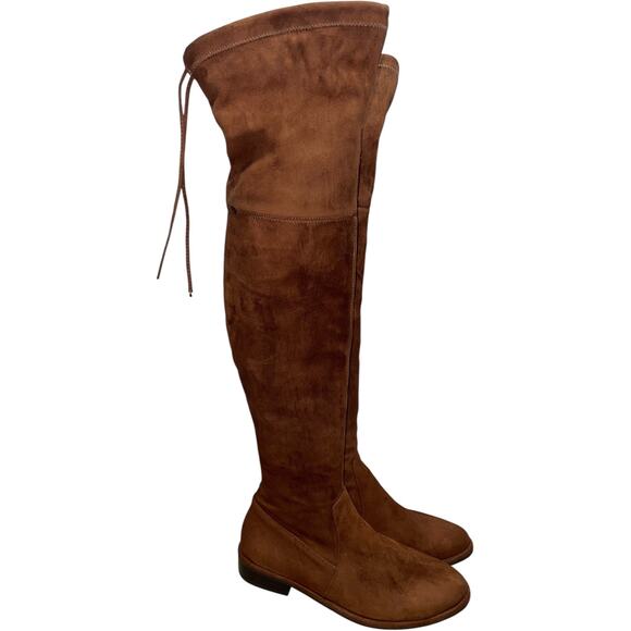 SoleMani Landers Slim 13" Suede Leather Over The Knee High Boots Size: 6.5M - Picture 3 of 7